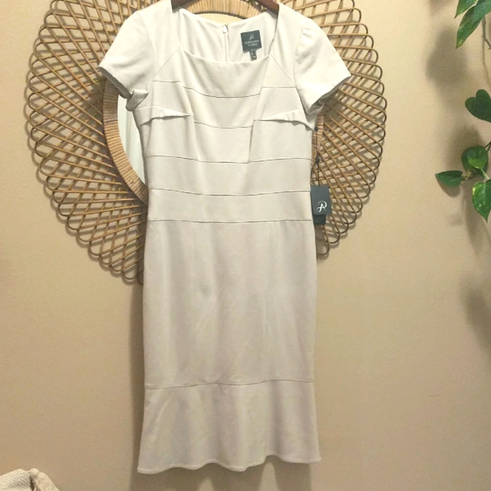 NWT! Adrianna Papell Dress Size 6 Cream Color